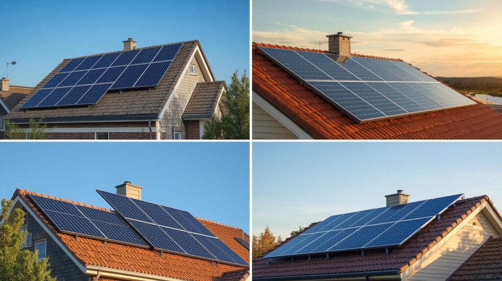 真实的户用光伏系统场景照片